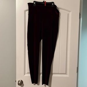 Merlot color Spanx velvet leggings, almost brand new